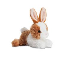 Aurora World 73902 - Plüschtier - Mini Flopsie - Hase, 8 Zoll / 20.5 cm, braun/weiß