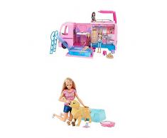 Barbie Mattel FBR34 - Super Abenteuer-Camper + Hundemama, Welpen und Puppe