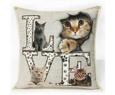 ARTEMODEL Kissen Katze Love Mehrfarbig