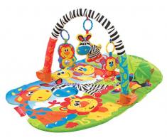 Playgro Krabbeldecke mit Spielbogen, Mit abnehmbarem Spielzeug, Ab 0 Monate, Safari Super Gym, Bunt, 40108