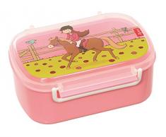 sigikid Mädchen, Brotdose mit buntem Druck, Brotzeitbox Gina Galopp, Rosa, 25006