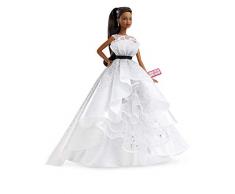 Barbie FXC79 - Barbie Sammlerpuppe zum 60. Jubiläum, ca. 30 cm groß, brünett, mit einem Kleid und einem Armband, die einem Diamanten nachempfunden sind