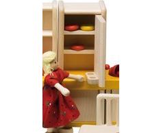 Rülke Holzspielzeug 22685 Puppenhauszubehör, holzfarben, gelb