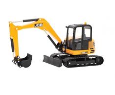 TOMY Britains Bagger JCB MIDI in gelb - stabiler Kettenbagger aus Kunststoff für den Sandkasten - Sandkasten Spielzeug zum Spielen und Sammeln - ab 3 Jahre