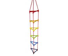 Hess Holzspielzeug 31107 - Strickleiter Dreieck aus Holz, ca. 30 x 30 cm