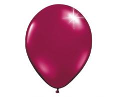 Folat Einfarbige metallic Luftballons Burgunder 50er Pack