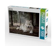 CALVENDO Puzzle weißer Wolf 1000 Teile Lege-Größe 64 x 48 cm Foto-Puzzle Bild von Arnaud Camel