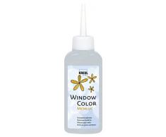 Kreul 42754 - Window Color Fenstermalfarbe mit Metalliceffekt auf Wasserbasis, für glatte Oberflächen wie Glas, Spiegel und Fliesen, 80 ml Malflasche, sternenstaub