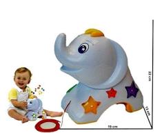 Molto 6001 - Ziehspielzeug Elefant mit Licht und Musik, grau