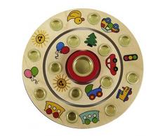 Hess Holzspielzeug 15628 - Geburtstagsring Set klein aus Holz für 14 Kerzen, ca. 16 cm
