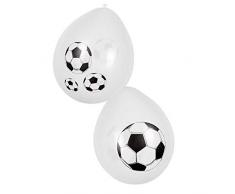 Boland 62505 - Latexballons Fußball, 6 Stück, Größe ca. 23 cm, 2 Motive sortiert, Luftballons, Geburtstag, Gartenparty, Mottoparty, Hängedekoration, Karneval, Bundesliga, Football