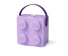 LEGO 40240004 Brotdose mit Tragegriff Tragbare Aufbewahrungsbox, Lavendel