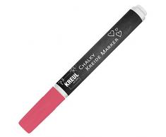 Kreul 22713 - Chalky Kreidemarker Medium, matte, non - permanente Flüssigkreide, zum Zeichnen auf Tafeln, Memoboards oder Glasoberflächen, mit formstabiler Rundspitze ca. 2 - 3 mm, Cozy Red