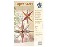 Ursus 22590099 Faltpapier, Motivpapier, Bastelpapier, Weihnachtsstern, Orange