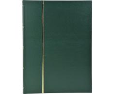 Exacompta 26155E Einsteckalbum (für Briefmarken aus Halbleder, 48 Seiten, 22,5 x 30,5 cm) grün