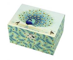Trousselier - Pfau - Musikschmuckdose - Spieluhr - Ideales Geschenk für junge Mädchen - Musik Klaviersonate von Mozart - Farbe grün