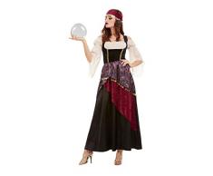 Smiffys 50953S Deluxe Fortune Teller Kostüm, Damen, Schwarz, S, Größe 08-10