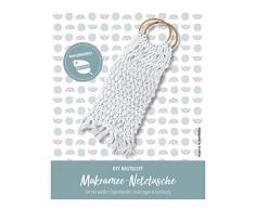Pracht Creatives Hobby 5953-60111 Bastelset zum Gestalten Einer Makramee-Netztasche, Komplettset mit weißer recycelter Papierkordel, Holzringen und Anleitung