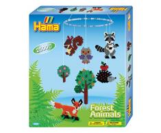 Hama 3240 - Geschenkpackung Waldtiere, ca. 2500 Bügelperlen, Stiftplatte und 2 Motivstützen
