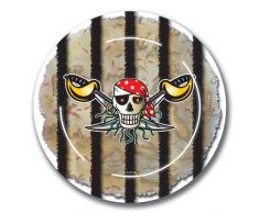 Folat Amscan Pirat 23 cm Teller, rot