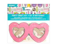 Unique Party 72520 DIY Herz Gläser Spa Party Craft Kit für 4