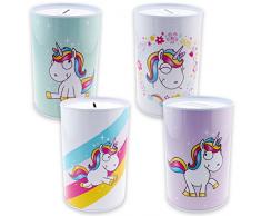 Out of the blue Spardose Metall Einhorn 15x10, Mehrfarbig (69/1265)