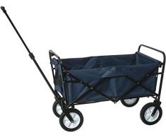 Bieco 22002007 - Faltbarer Bollerwagen, ca. 93 x 50 x 64 cm, blau
