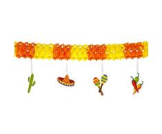 Boland 54402 - Girlande Fiesta, Länge 4 m, Mexiko, Papiergirlande, Hängedekoration, Dekoration, Motto Party, Karneval