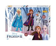 Hama 7921 Geschenkpackung Disney Frozen 2, Bügelperlen Midi, ca. 4000 Stück inklusive Stiftplatten, Strassjuwelen und Zubehör, bunt