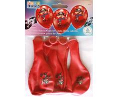 Karaloon 30023 - 6 Ballons Piraten 28-30 cm, rot