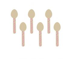 Amscan International 437005 Pink Buffet Mini Holz Löffel