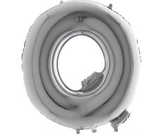 Ballon Buchstabe Q in Silber - XXL Riesenbuchstabe 100cm - für Geburtstag Jubiläum & Co - Party Geschenk Dekoration Folienballon Luftballon Namen Wörter (Buchstabe Q)