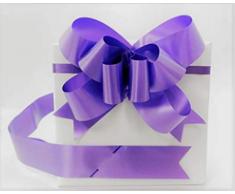 Shatchi Schleifen für Party, Wand, Geschenkverpackungen, Weihnachtsbäume, Hochzeit, Geburtstagskörbe, Dekoration, Floristen-Schleifen, 60 Stück, Violett