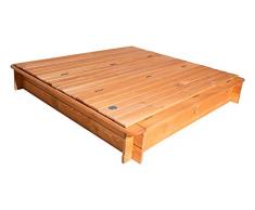 weka Holzbau GmbH Sandkasten 196 B, Gr.1, mit Klappbarer Abdeckung, Honigbraun