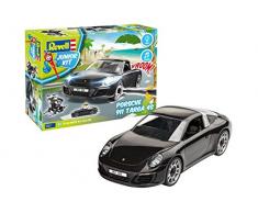 Revell Junior Kit 822 Porsche 911 Targa 4S 4 robust zum Basteln und Spielen im Maßstab 1:20 Level 1Modellbausatz für Kinder zum Schrauben 00822, bunt, Länge ca. 23,8 cm