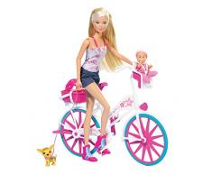 Simba 105739050 - Steffi Love Puppe mit Fahrrad und Baby