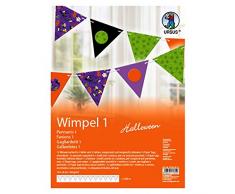Ursus 57450011 - Wimpel Halloween, dreieckig, 12 Stück in verschiedenen Farben