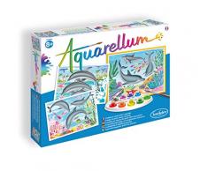 Sentosphere 3906220 - Aquarellum Delphine, Malset 3 Ausmalbilder