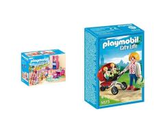 Playmobil 9270 - Fröhliches Kinderzimmer & 5573 - Zwillingskinderwagen