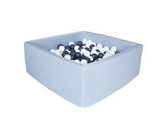 Knorrtoys 68050 - Bällebad soft - eckig grey - 100 balls grey/creme
