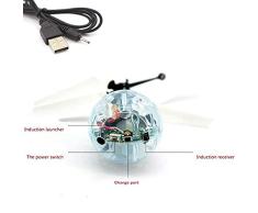 POAO RC Fliegender Ball,Mini Flugzeug-Hubschruber,Infrarot Induktionshubschrauber Ball Spielzeug (Disco Lichter)