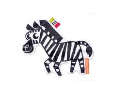 Manhattan Spielzeug Wimmer-Ferguson Crinkle Zebra Baby Sensorisches Spielzeug mit Bandanhänger