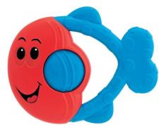 Chicco 71698 - 2in1 Beißring und Rassel, Lustige Rasselbande Fisch