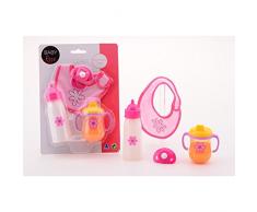 JohnToy 27567 Baby Rose Essenszeit Puppe Spielset, Mehrfarbig