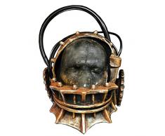 Unbekannt Mahal769 – Latex-Maske für Erwachsene, für Halloween / Kostümparty, Motiv: umgedrehte Bärenfalle – Säge – Einheitsgröße