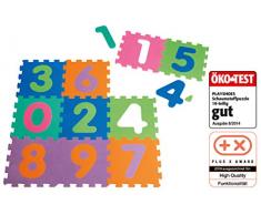 Playshoes 308744 - Puzzlematte für Babys und Kinder, Zahlen 0-9, Spielmatte Spielteppich, Schaumstoffmatte, 10-teilig