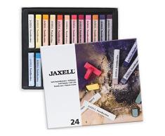 Honsell 47643 Jaxell Soft Pastellkreiden als 24er Themen Set Stillleben, satte Farben, für flächiges und präzises Arbeiten, für Künstler, Hobbymaler, Schule, Kunstunterricht, Ausbildung, bunt