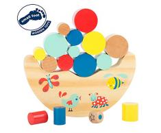 small foot 10945 Balancierwippe Move it aus natürlichem Holz, 100% FSC-Zertifiziert, für Kinder ab 3 Jahre, schult die motorischen Fähigkeiten, Balancierspiel der Marke Spielzeug, Mehrfarbig