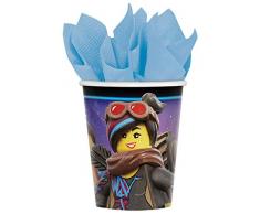 Amscan 581711 8 Papierbecher Lego Movie 2, 266 ml, Mehrfarbig