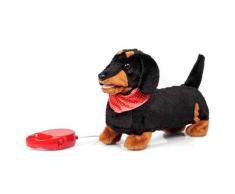 Tobar Scampering Sausage Dog Animigos 35988 Wackeldackel, Schwarz, E